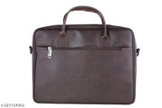 swastik standard statik men’s 15.6 inch  leather  official leptop bag brown