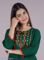 Women Embroidered Rayon Anarkali Kurta