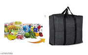 Large Big Heavy Duty Storage Organizer Reusable Canvas Shopper Bag with Strong Handles and Base with Covers Zip (62x32x58 CM) (Large)