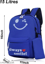 PLAYYS SCHOOL BACKPACK FOR GIRLS | COLLEGE BAG | TUITION BAG (BLUE)