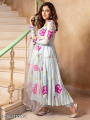 Georgette Digital Printed Kurti With Dupatta