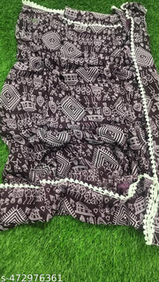 Gullak New Printed Georgette Saree with  Warli Print and Pom -Pom border