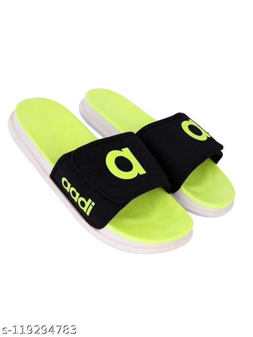 MRJ1508 Men's Green Synthetic Leather Daily Casual Slider