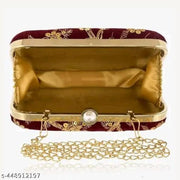 "Sky Wing Embroidered Minimalist Elegance Clutch: Sleek, Compact, and Fashion-Forward Design"