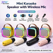 DPM Wireless Karaoke Speaker with Mic, Deep Bass Sound, USB TF AUX Support