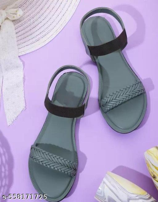 Trendy Stylish Green Women’s Flats Sandals