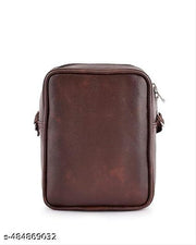ZOVIRA Faux Leather Unisex Men Sling Bag Women Sling BagCross Body Travel Office Messenger Bag  Women Hand bag Fashion bag Men stylish bag Travel sling bag Office Bag Marketing Bag Hand Sling Bag  Said Bag Brown Pack 1