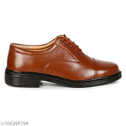 Original Synthetic Leather Oxford Shoes for Man-SUITS ALL OCCASION-TAN AND BROWN