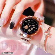 Maune Hub Women's Casual Dial Magnetic Strap Analog Watch