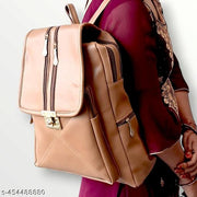 VORIYO Backpack for Girls Women Casual Soft PU Leather Shoulder Bags Pithu Bag (Brown)