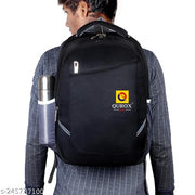 Qurox Men and Women Casual  Waterproof Laptop Bag for School College & Office (Black)