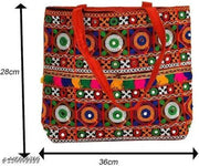 DNOTRO Rajasthani LOOKING Cotton Traditional Ethnic Rajasthani Jaipuri Embroidered Handbag/Sholder Bag/Hand Bags for Girls Women
