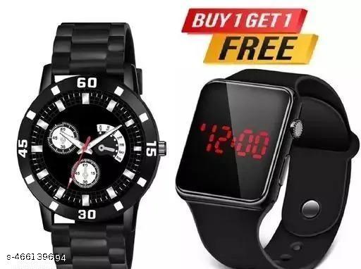 Digital Watch Combo (Pack of 2) BUY 1 GET 1 FREE - Most Selling Latest Trending Men and Women watches Best Quality smart Watch Classy Digital Watch Wrist Watch Sports Watch LED Band for Kids, Boys and Girls