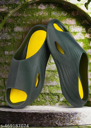 Bersache  Lightweight Stylish SLIDERS With High Quality Sole For Men (green-6146)