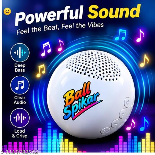 Mini Bluetooth Ball Speaker Portable Wireless Speaker with Deep Bass, HD Clear Sound,  Rechargeable USB Speaker for Mobile, Laptop & Travel