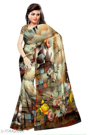 P D SILK MILLS Women's Beautiful Designer Woven Synthetic Saree with Blouse Piece