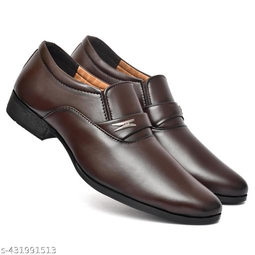 New Premium Quality Stylish Trendy Latest Design (Brown) Synthetic Leather Formal Slip_On Partywear/Business Shoes For Men Festive Seasons| Party Wear|Boys Formal|BusinessShoes|Shoes For Mens|