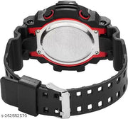 Digital Dial Black Solid Design Strap Multi Functional with Backlight Sports Watch for Men & Boy-Multi-Functional Automatic Black Color Strap Waterproof Digital Sports Kids Watch for Boys and Men Pack of 1 Water Resistance Digital Watch