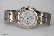 new design mettalic belt date working white watch for mens