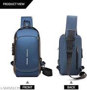 ORIFAB Men's Blue Chest Bag | Stylish Crossbody Sling Bag for Men | Multipurpose Travel Chest Bag | Adjustable Shoulder Bag for Daily Use, Travel, Office & Outdoor Activities