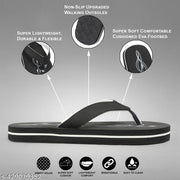 BLESSING Women Stylish | Super Soft | Ultra-Light |Flip-Flop Daily Use | Casual wear| Anti Skid |Thong Slippers for Women (Black)