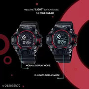 Digital Dial Black Solid Design Strap Multi Functional with Backlight Sports Watch for Men & Boy-Multi-Functional Automatic Black Color Strap Waterproof Digital Sports Kids Watch for Boys and Men Pack of 1 Water Resistance Digital Watch