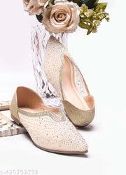 JM LOOKS Women's Bellies & Ballerinas | Pointed Toe Rhinestone | Stylish & Attractive Comfort for Women & Girls
