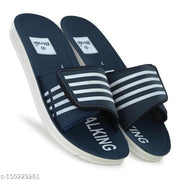 BRD-813 White Flying Knit Sliders For Men
