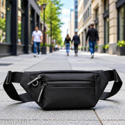 Waist Bag Men & Women Side Pouch for Travel & Sports Waterproof Adjustable Strap Waist Bag  (Black)