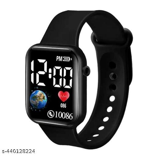 WATER PROOF LED Display Fashionable Children Kids Digital Watches Waterproof Sports Square Electronic Led Watch for Kids, Boy & Baby Girls-Digital Watch for Kids