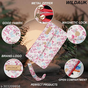 WILDAUK  Casual, Formal, Party Baby Pink Butterfly Print Clutch
