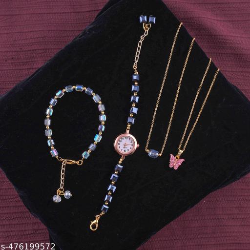 Beautiful Combo of 1 watch + 1 Bracelet + 2 Necklace