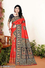 Cotton Silk Jacquard Saree with Unstitched Blouse