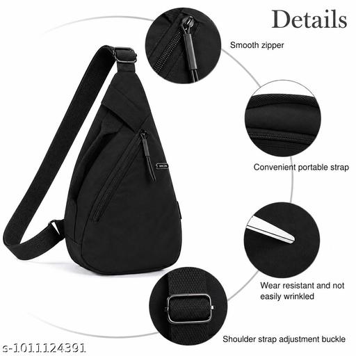 Chest Bag for Women Men Fashion Cotton Lightweight Shoulder Bag Front Back Sling Shoulder Bag Zipper Pouch Day Bag with Handle Casual Beige Chest Bag for Hiking, Work