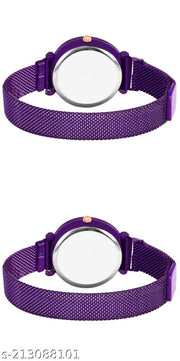 Luxury Mesh  Magnet Buckle Starry sky Quartz Watches For girls