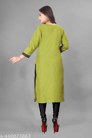 Desigener Kurti New Collection Cotton Blend Stylish New Trendy Embroidered Pattern Casual Kurta for Girls & Women