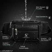 Premium Waist Bag for Men & Women | Sling Bag, Fanny Pack, Crossbody Bag, Travel & Casual Use Black Color