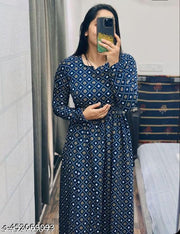 Polyster/Crepe fabric-Printed fashionable designer kurta/Kurti for girls and women | womens wear | Womens kurti | Girls wear | Girls kurti | Kurta for womens | Kurta for girls