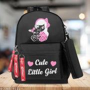 25 L BLACK BACKPACK FOR GIRLS FOR TUTION, COLLEGE & SCHOOL