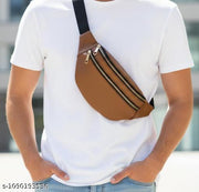 ELEVATE FASHION waist bag | fanny pack |  belt bag |  crossbody bag| sling bag | hip bag | travel bag | PU leather bag | unisex bag | adjustable waist pouch