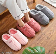 Winter Women House Slippers Faux Fur Fashion Warm Shoes Woman Slip on Flats Female Slides Puffer cozy home furry slippers || Flip flops || Carpet slippers || slippers for women and Girls ||