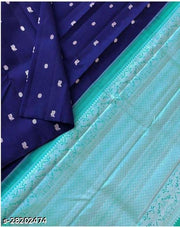 Kanjeevaram Banarasi Silk Multicolor Jacquard Saree With Blouse
