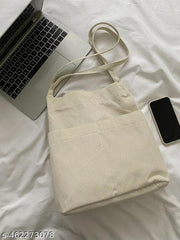 Lightweight Office Casual Corduroy Washable Bag for Teen Girls Women