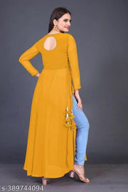 Nyra Cut kurti , Georgette kutti , kurti for jeans , Straight kurti , fancy kurti , kurti for women