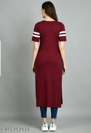 01 PRINTED KURTI MAROON