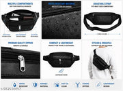 Latest Men Women Leather Waist Pack Travel Bags For MoneyY| Belt| Cards |Mobile| Documents| Kit| Books and Bills Dairy Pouch Cross Side Bag For Men Women .With Belt Stylish Small Luggage Accessories Bag I Waist Bags I Fanny pack.
