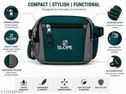 SLOPE Waist Bag for Men & Women | Stylish Unisex Fanny Pack, Belt Bag & Hip Bag | Compact Travel, Running, Gym & Daily Use Pouch | Adjustable Crossbody Sling Bag I Green