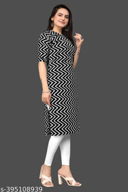 Women Crepe Fabric Printed Straight Kurti, Size -S, M, L, XL, XXL, 2XL, XXXL, 3XL, 4XL, 5XL,6XL,7XL,8XL,9XL,10XL ( New Arrival New Design Fashionable Kurti )