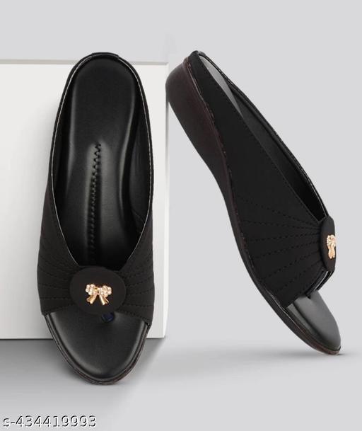 Unique Modern Black Fashionable Women Flipflops & Slippers Lycra Flat Sandals Stylish Women Sliders Latest Fashionable Women Flipflops & Slippers Comfortable Lycra Slippers For Women, Flats for Women Stylish Latest Girls Sandals