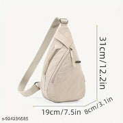 Casual Sling Bag, Shoulder Bag for Men and Women, Lightweight Crossbody Chest Bag, Travel Bag for Daily Commute and Outdoor Activities, Sling Shoulder Bag (Beige)